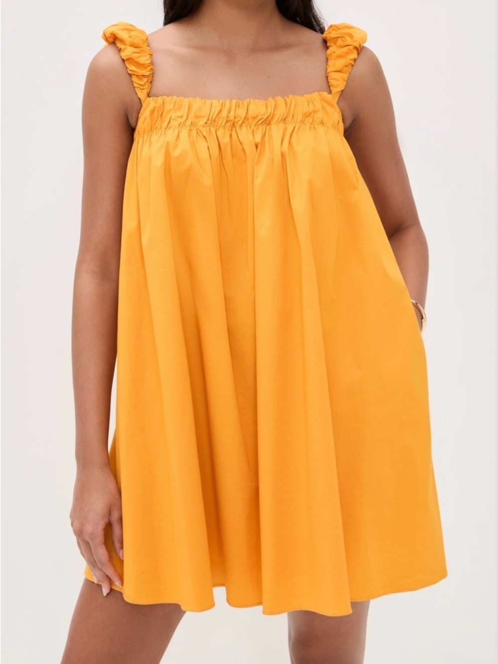 Brand New STAUD Beau Dress in Clementine (L)